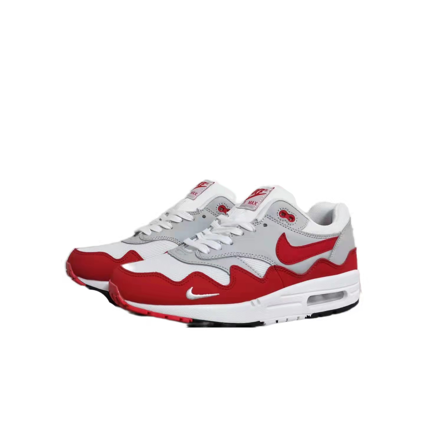 2021 Nike Air Max 87 White Grey Red Shoes - Click Image to Close